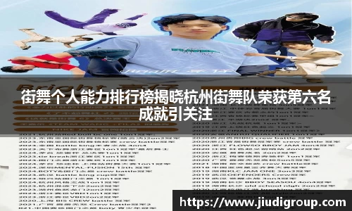 街舞个人能力排行榜揭晓杭州街舞队荣获第六名成就引关注